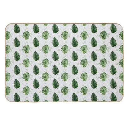 Watercolour Leaves  Anti-Trip Bath Mat