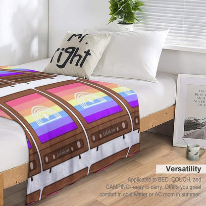 TV Glowing in Xenogender Colors Versatility Throw Blanket