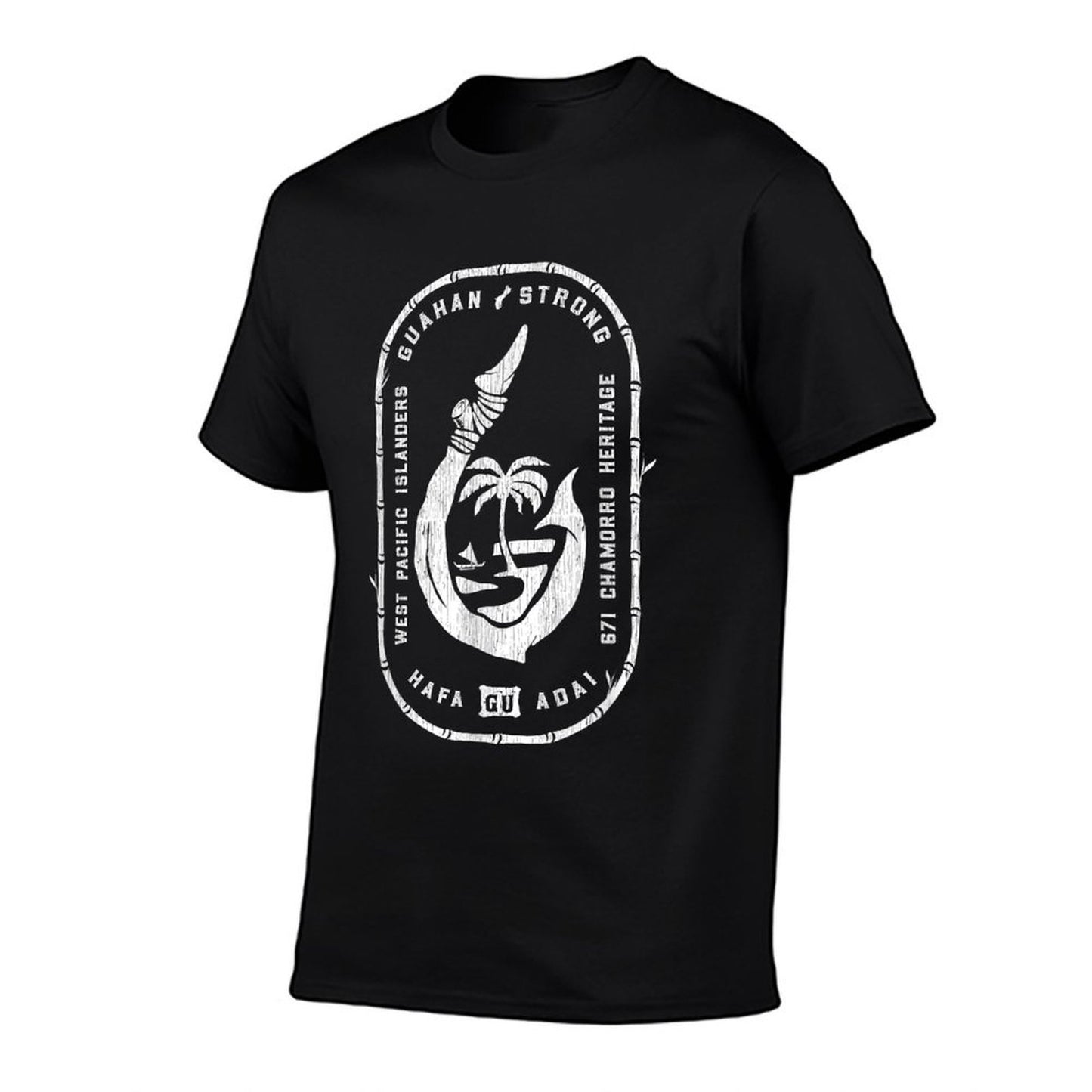 Vintage Chamorro Hook GU Seal - Guam  Polyester Blend T-Shirt