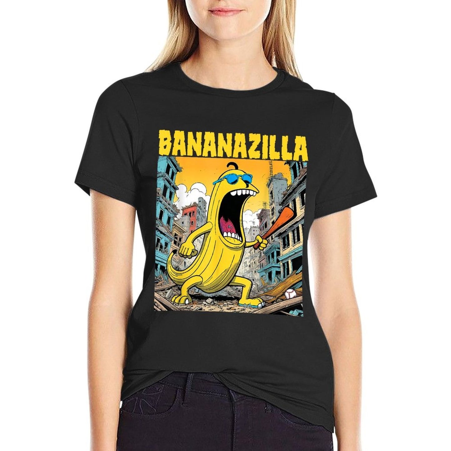 Bananazilla Banana Baseball Monster Bananas Kids Youth Boys  Versatile T-Shirt