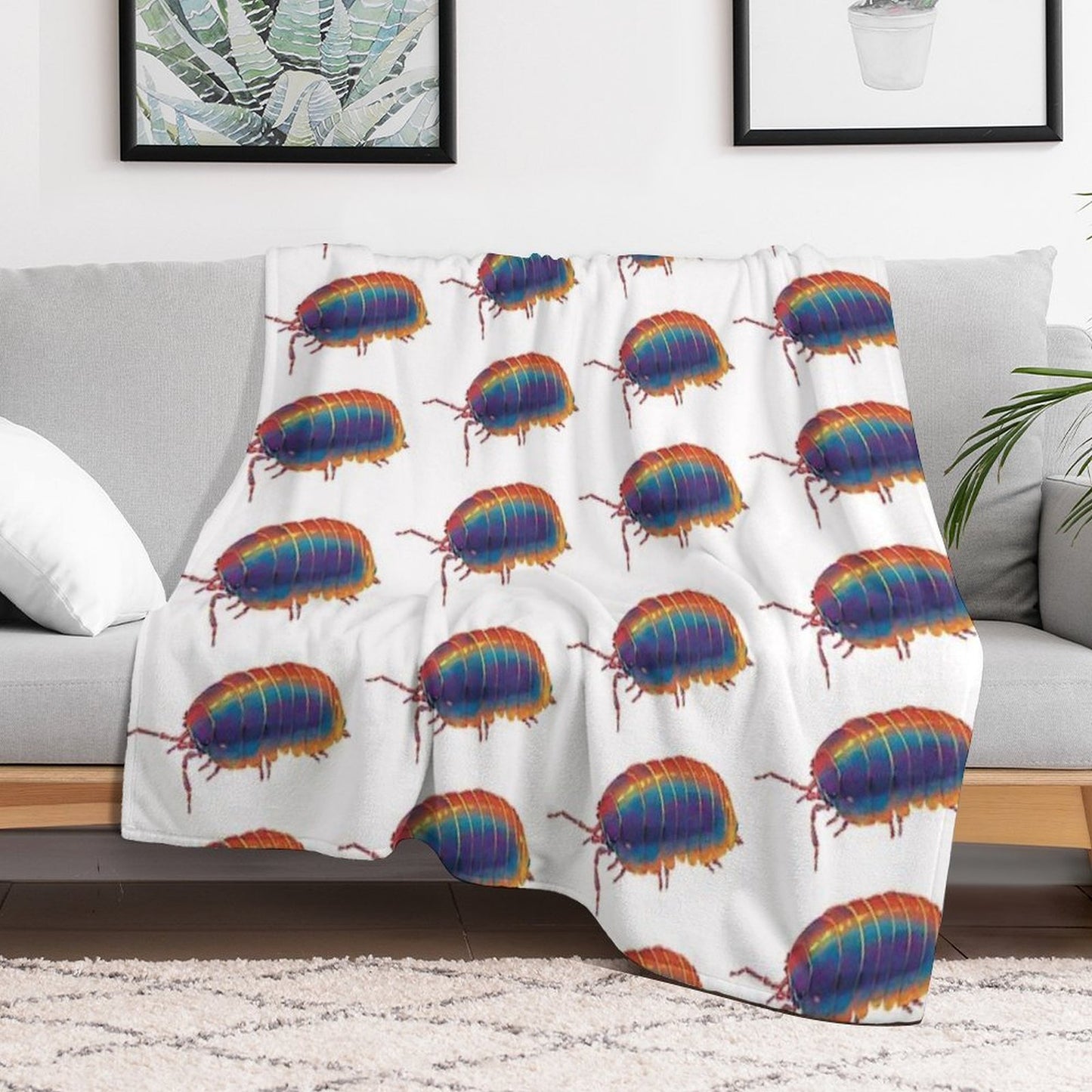 Woodlouse Machine-washable Throw Blanket