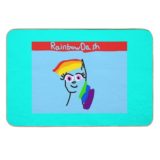 Rainbow Dash The Pegasis  Odorless Bath Mat