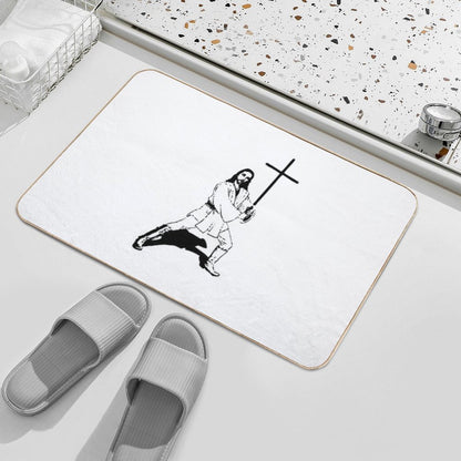 Jesus with Saber T-Shirt  Toxin-Free Bath Mat