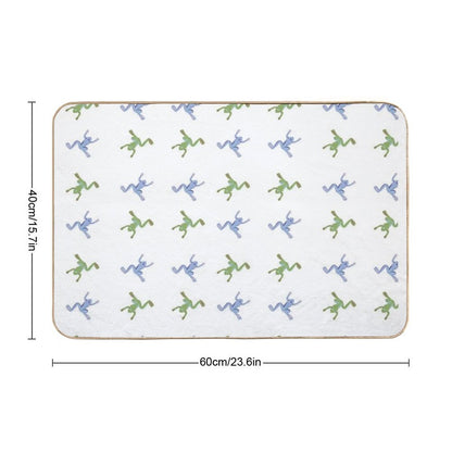 Traditional Frog Vintage Pattern  Easy Maintenance Bath Mat