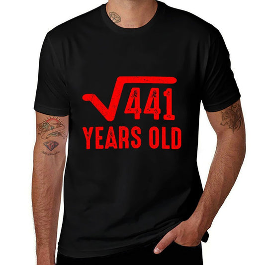 Square Root of 441  21st Birthday T (Red)  Moisture-wicking T-Shirt