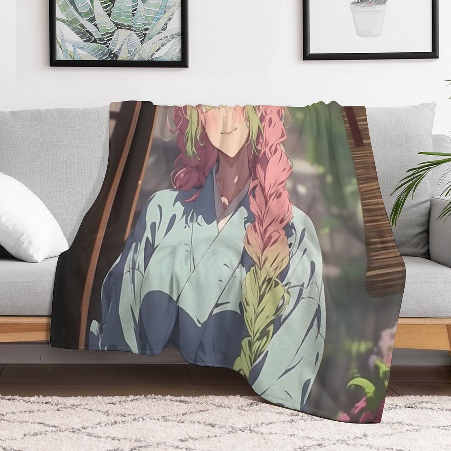 Mitsuri Kanroji - Demon Slayer 20 Comfort Throw Blanket