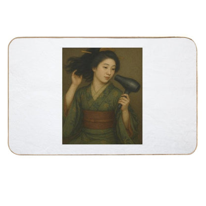 Geisha Girl – Edo Elegance Meets Modern Blowout  Pet-Safe Bath Mat