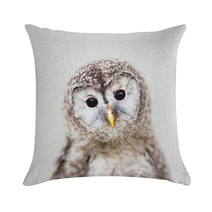Baby Owl - Colorful Soft Ultra-Soft Texture Throw Pillow