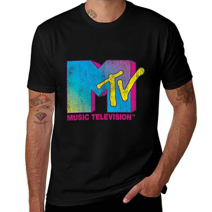MTV Colorful Pocket Logo Music Television Graphic  Affordable Price T-Shirt