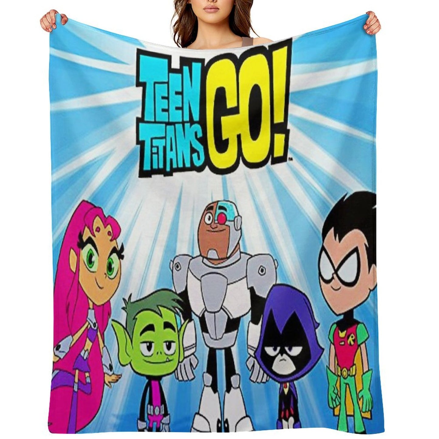 Teen Titans Go Characters Birthday Family Shirts, Teen Titans Go Games Birthday Family Shirt, Birthday Kids Velvety-soft Throw Blanket
