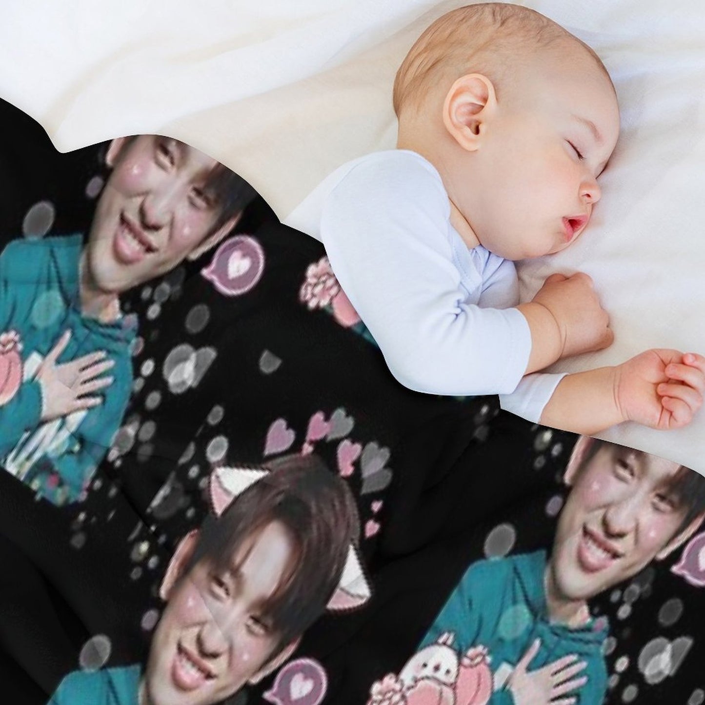 Peach Boi Jinyoung Machine-washable Throw Blanket