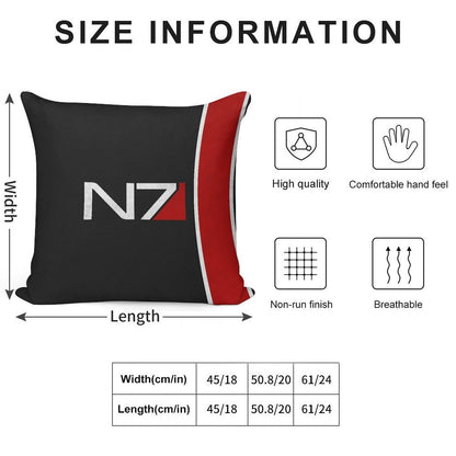 N7 Iconic Design Soft Decorative Cover Throw Pillow