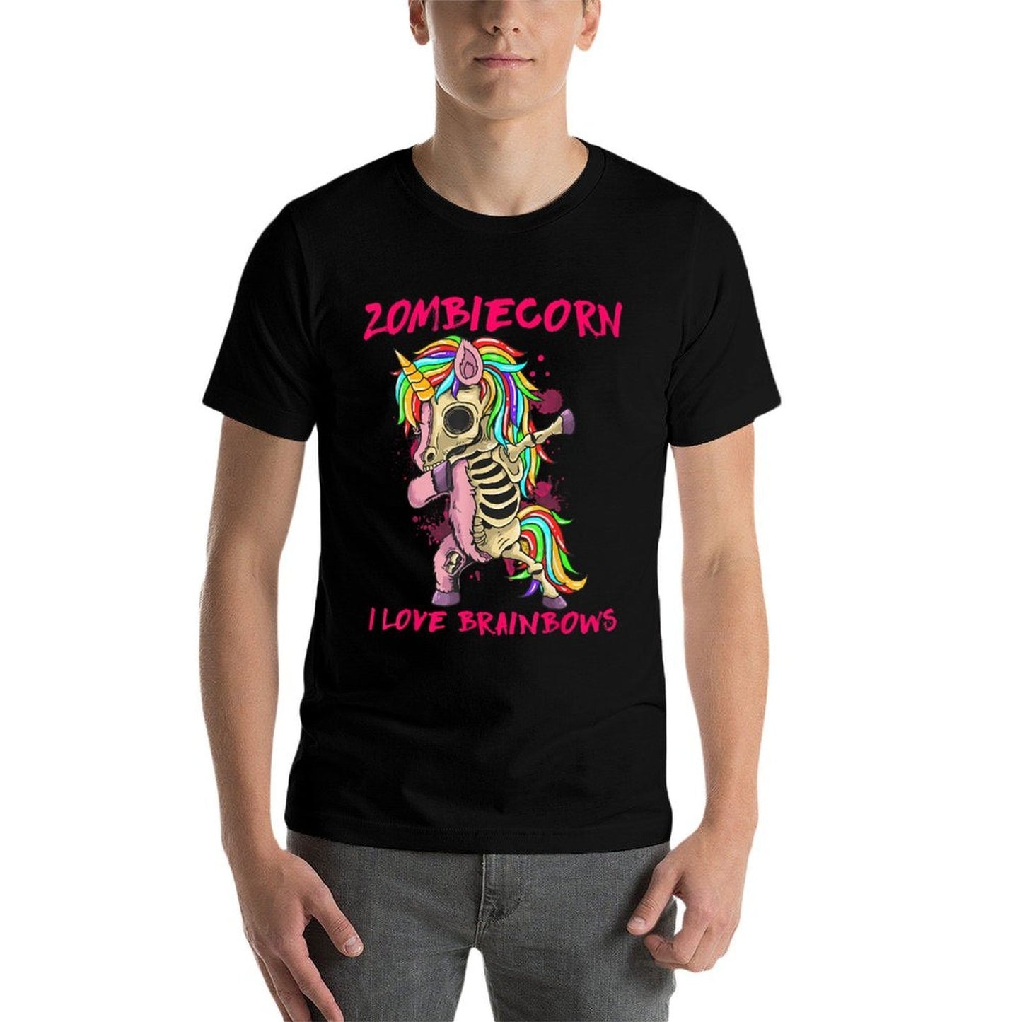 Zombiecorn I Love Brainbows Zombie Halloween Unicorn Lovers  Quick-drying T-Shirt