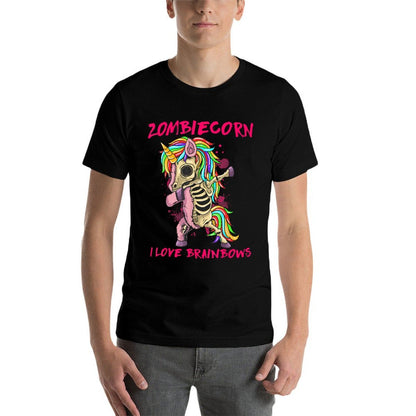 Zombiecorn I Love Brainbows Zombie Halloween Unicorn Lovers  Quick-drying T-Shirt