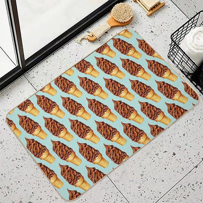 Chocolate Dip Ice Cream Pattern  Anti-Trip Bath Mat