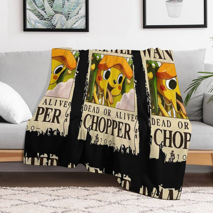 Wanted Dead Or Alive Tony Tony Chopper Machine-washable Throw Blanket