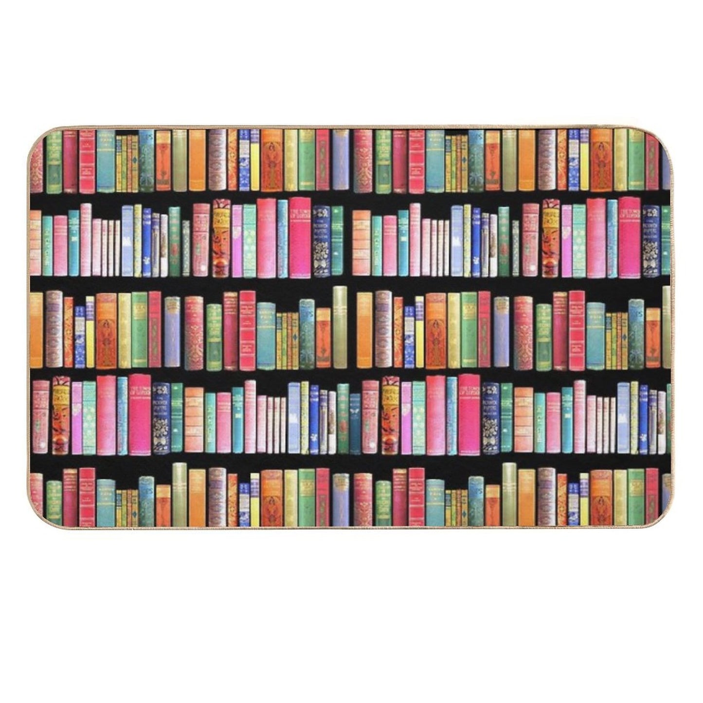 Bookworms Delight  Antique Book Library for Bibliophile  Eco-Friendly Bath Mat