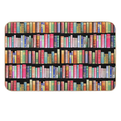 Bookworms Delight  Antique Book Library for Bibliophile  Eco-Friendly Bath Mat