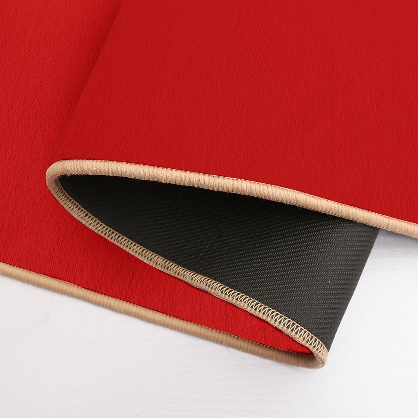 Cherry Red Solid Color  Long-Lasting Bath Mat