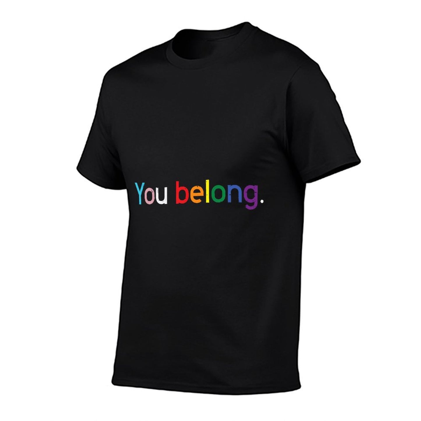 Gay Pride Month You Belong LGBTQ Ally Rainbow Men Women  Lightweight T-Shirt