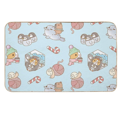 Bubu The Guinea Pig, South Pole Holiday Durable Bath Mat