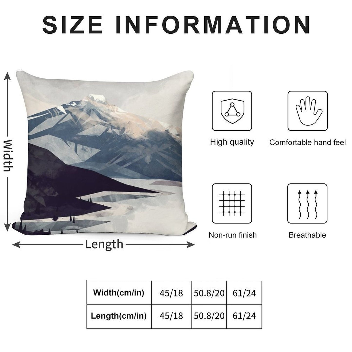 Calming Mountain Soft Ultra-Soft Texture Throw Pillow