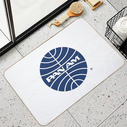 Pan Am Mid 1950s Globe Inverted  Rapid-Drying Bath Mat