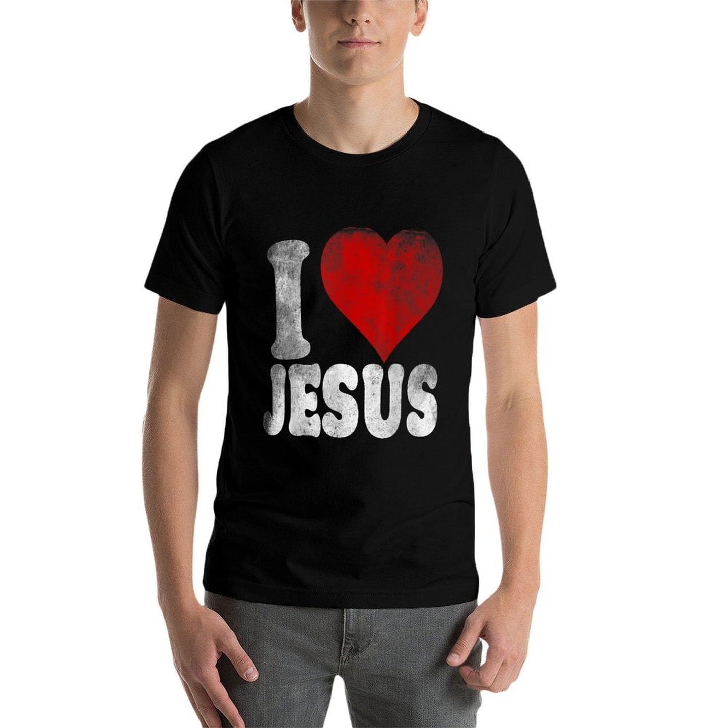 I LOVE JESUS Vintage Style Retro  Soft T-Shirt