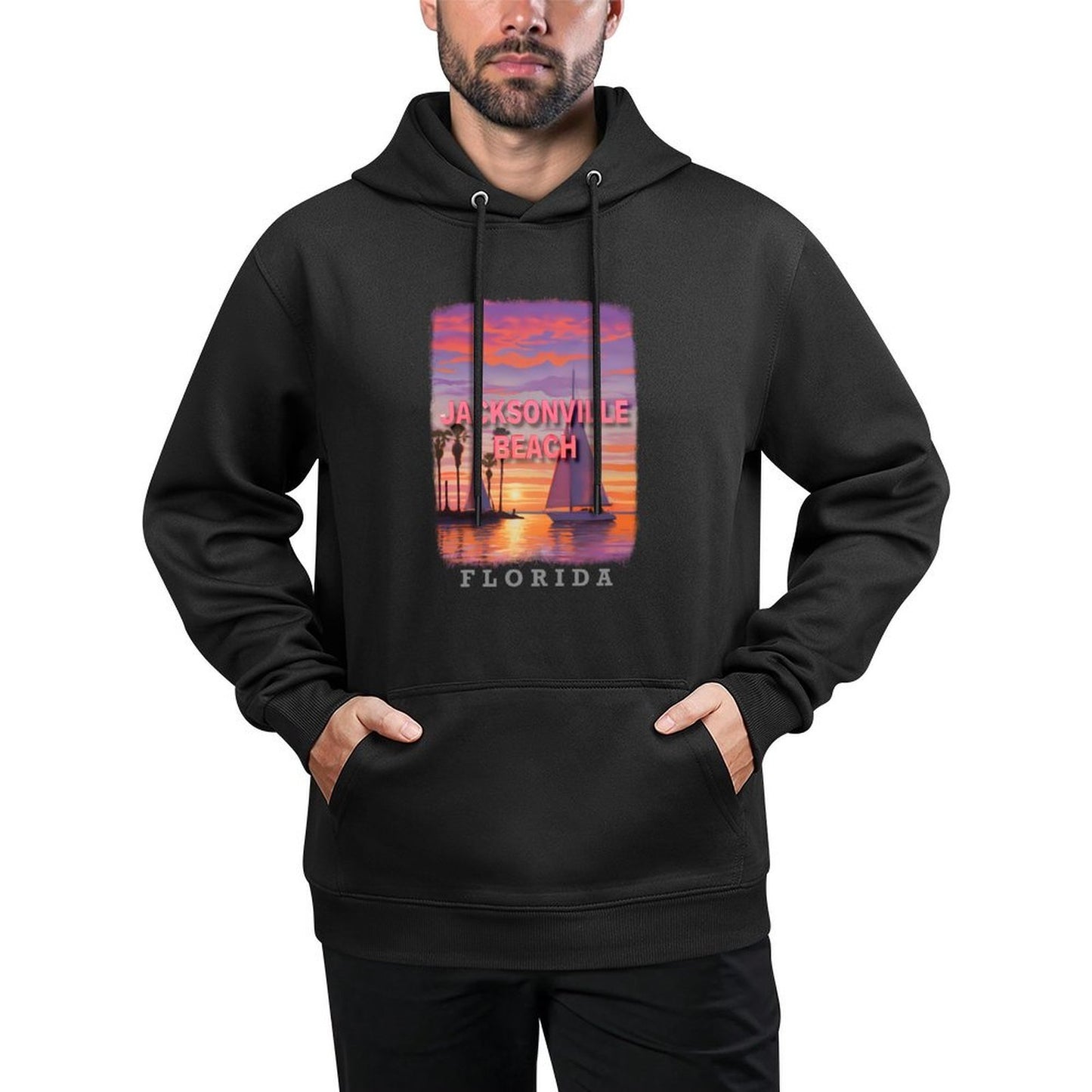 Jacksonville Beach Florida FL Nautical Twilight SD028 Easy Care Hoodie
