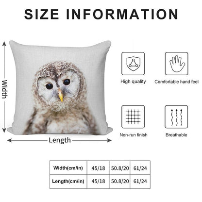 Baby Owl - Colorful Soft Ultra-Soft Texture Throw Pillow