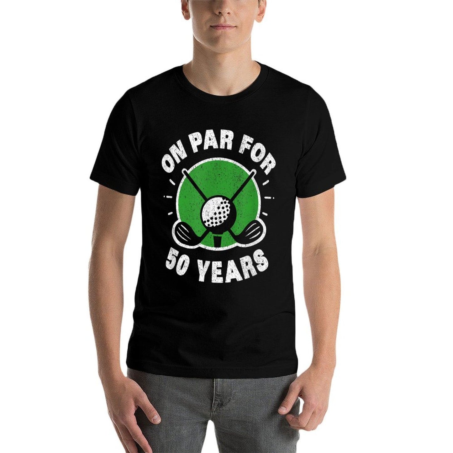 On Par For 50 Years Funny Golfing 50th Birthday Party Outfit  Durable T-Shirt