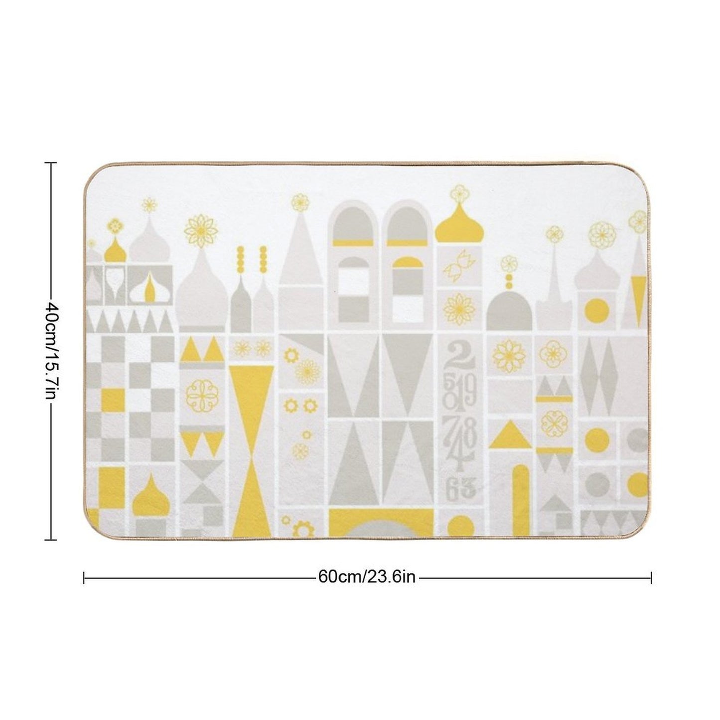 Small World Geometric  Versatile Bath Mat