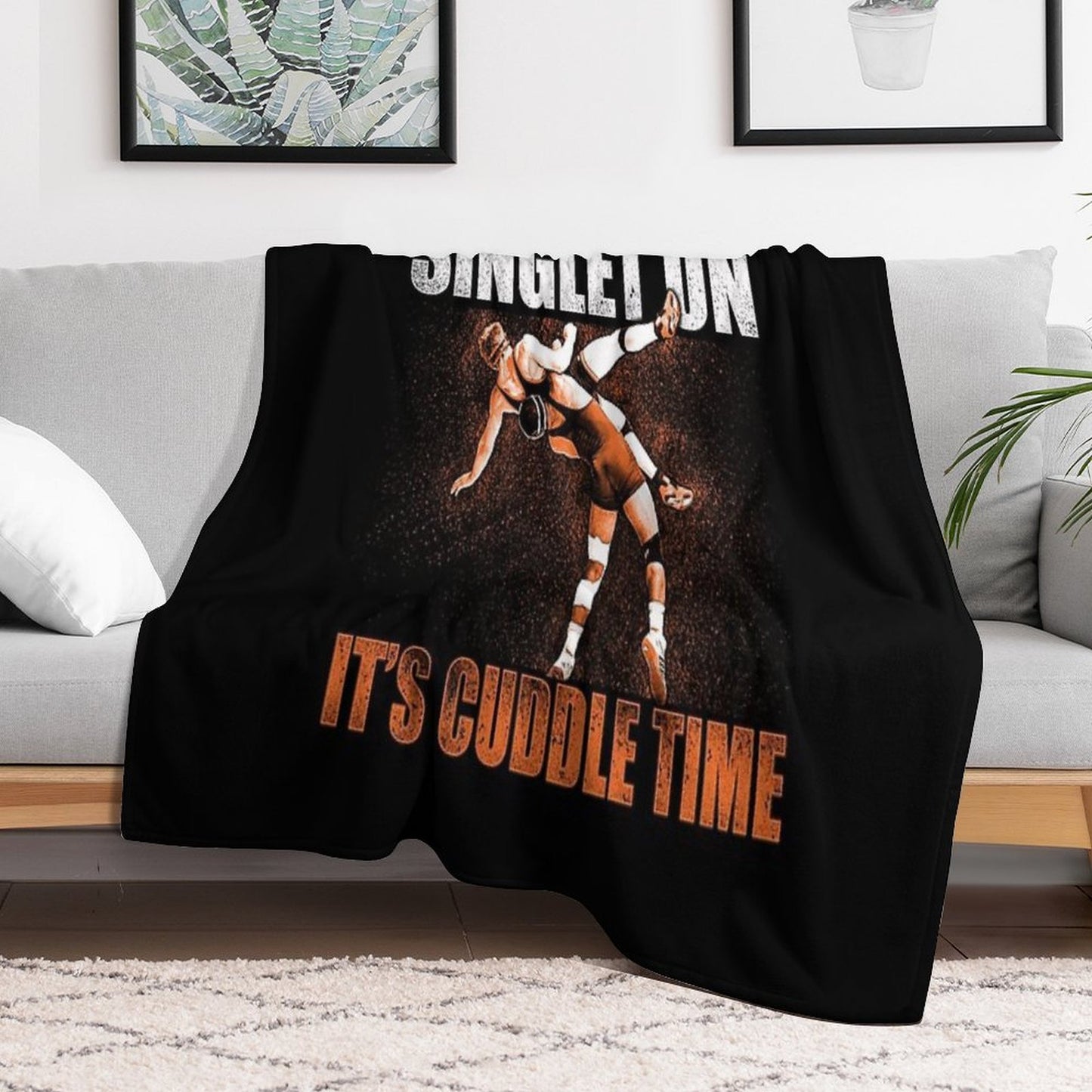 Wrestling Put Your Singlet On Gift Idea For Wrestler Quick-dry Throw Blanket