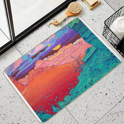 Pink Clouds  Repositionable Bath Mat