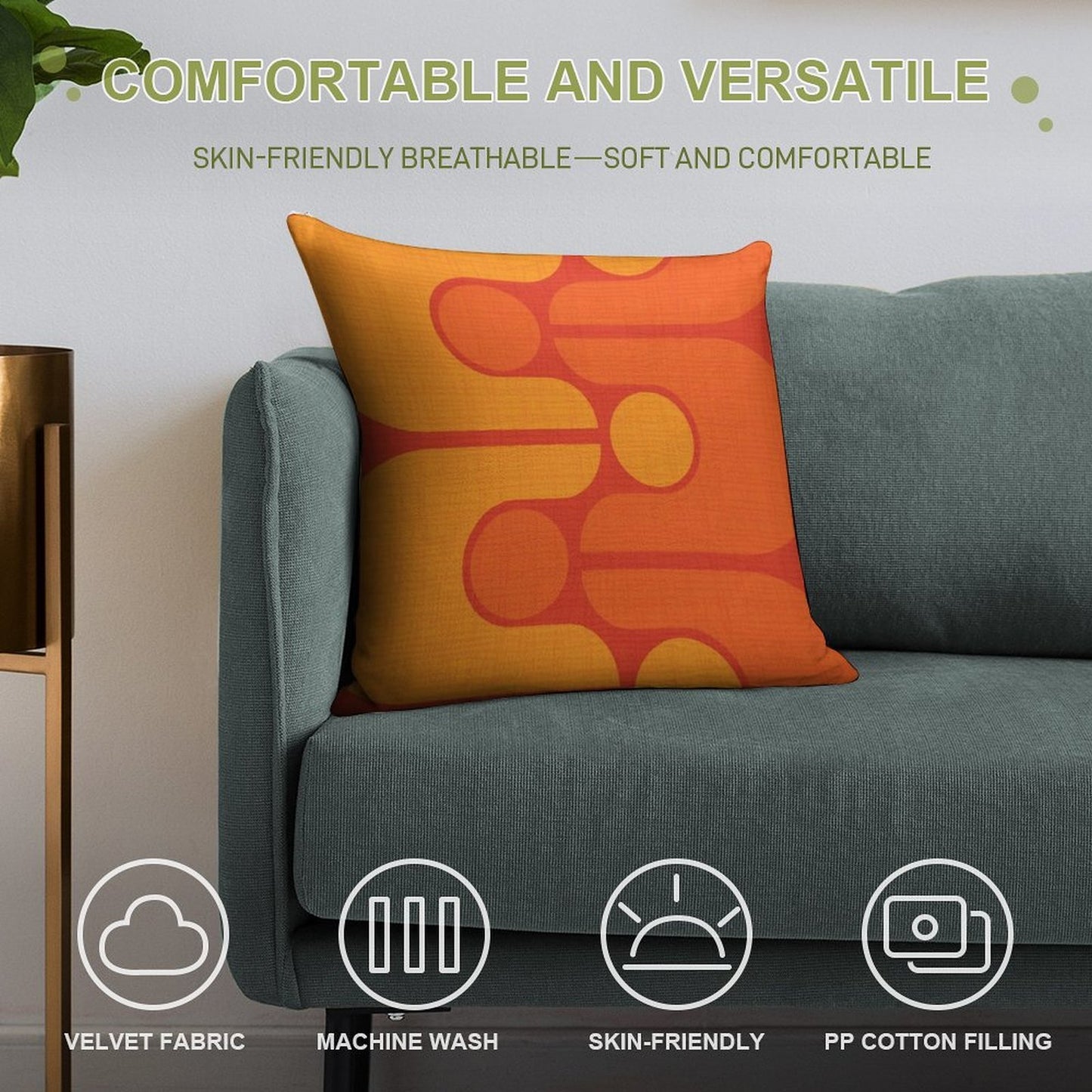 Golden Oldie Soft Luxury Feel Throw Pillow