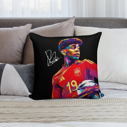Lamine Yamal Wpap Art Soft Durable Construction Throw Pillow