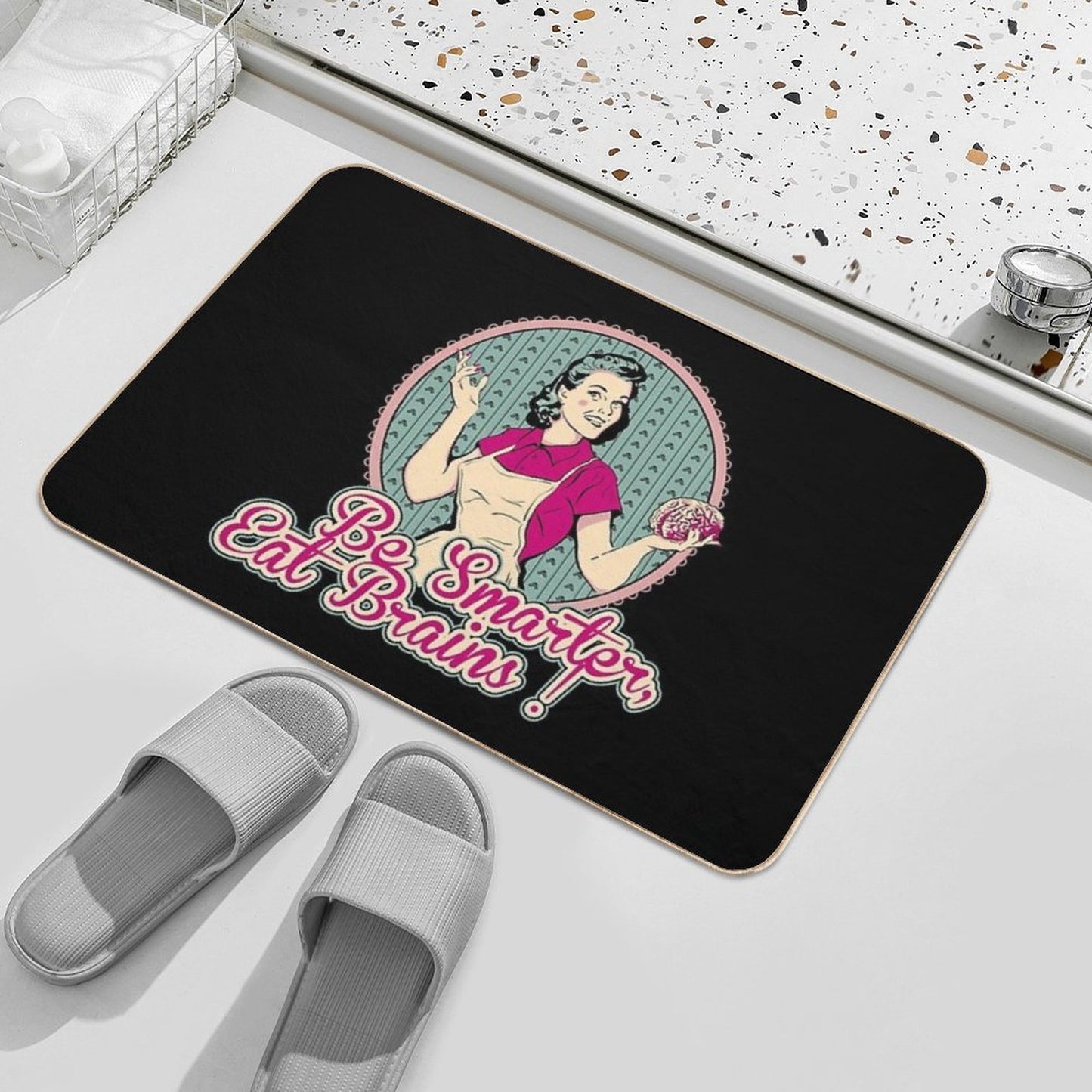 Eat Brains  Rapid-Drying Bath Mat