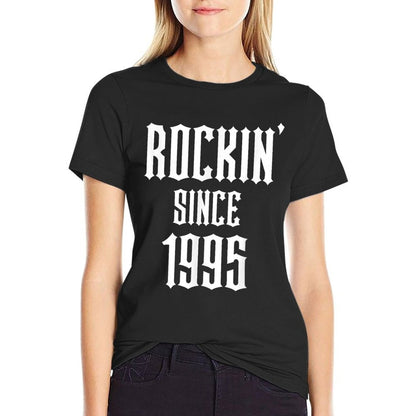 30 Year Old Classic Rock 1995 30th Birthday  Rolled Sleeves T-Shirt