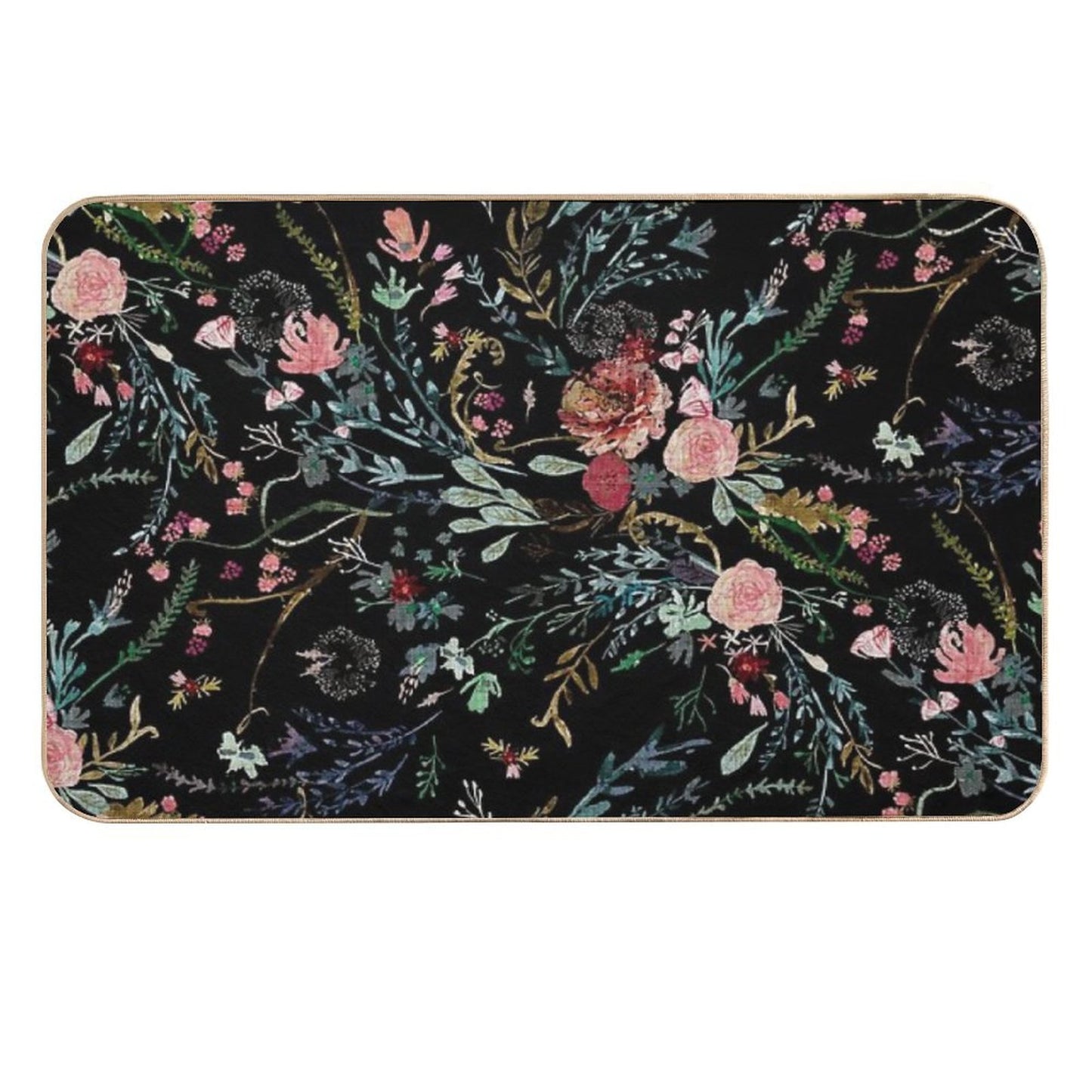 Midnight Floral  Stain-Proof Bath Mat