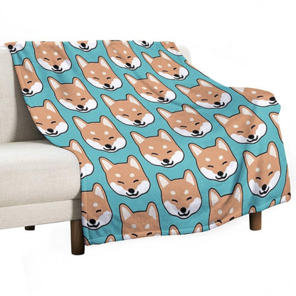 Shiba Inu Blinking Durable Throw Blanket