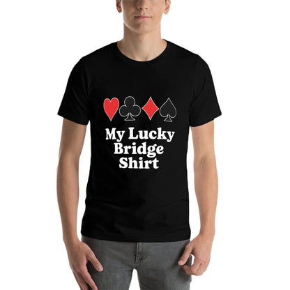 Funny Bridge Design for Men Women Card Game Bridge Player  Stretchy T-Shirt