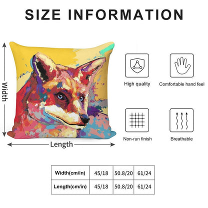 Fox Soft Home Decor Throw Pillow
