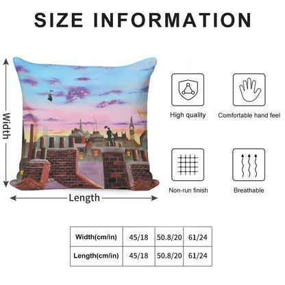 Mary Poppins And Bert Soft Decorative Cover Throw Pillow