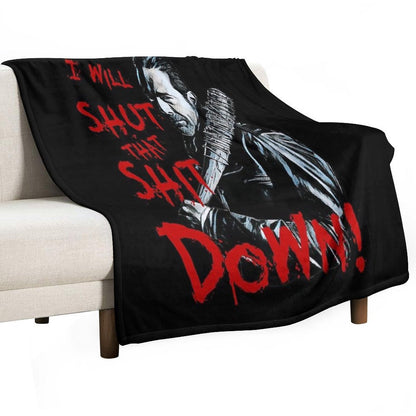 Negan I Will Shut For Fans Quick-dry Throw Blanket