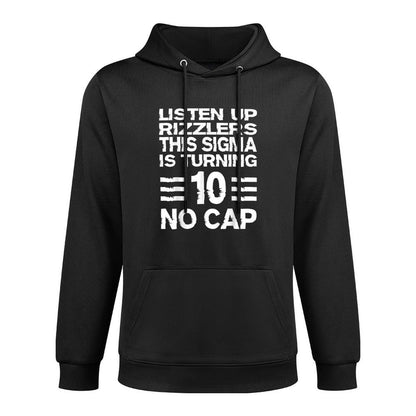 Sigma 10th Birthday 10 Year Old Boys Girls No Cap Rizzlers All-Day Comfort Hoodie