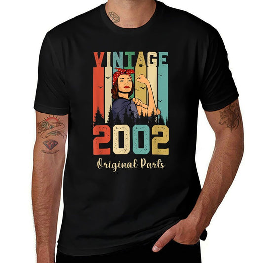 Vintage 20th Birthday T Shirt Made In 2002 Womens Birthday  Graphic-printed T-Shirt