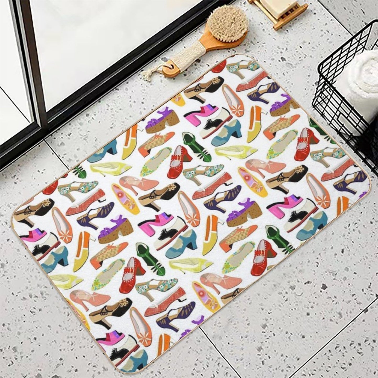 Vintage Shoe Collection  Easy Maintenance Bath Mat