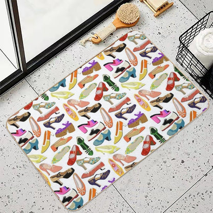 Vintage Shoe Collection  Easy Maintenance Bath Mat