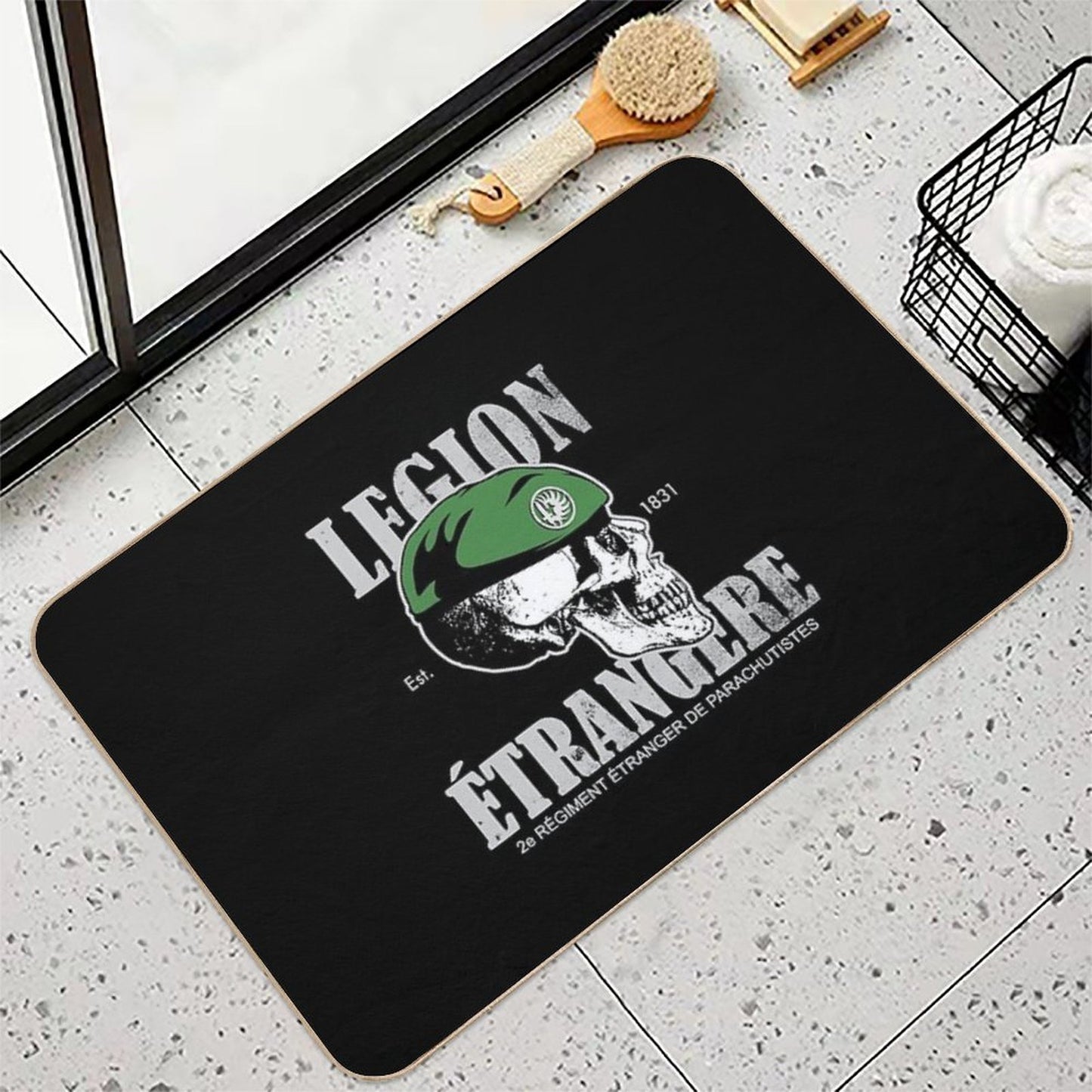 Légion Étrangère 2 REP (French Foreign Legion Paratrooper) (distressed) Durable Bath Mat