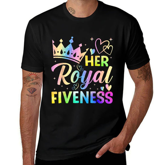 Her Royal Fiveness 5th Birthday 5 Years Old for Girls  Eco-friendly Material T-Shirt